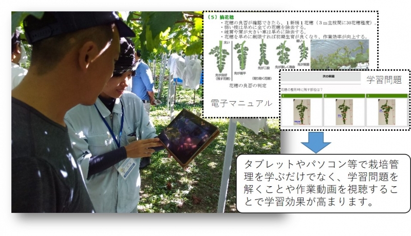 岡山県農業学習支援システムのイメージ